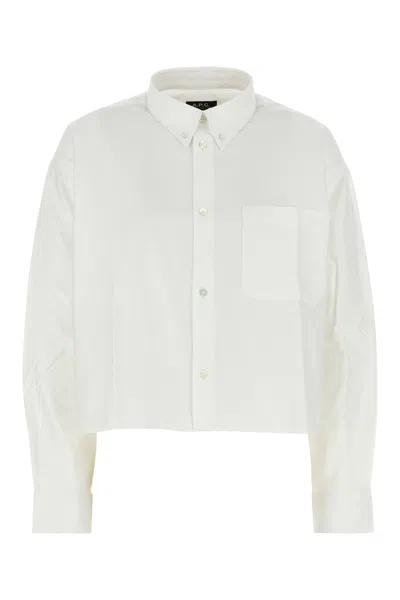 Apc A.p.c. White Oxford Oversize Sophia Shirt