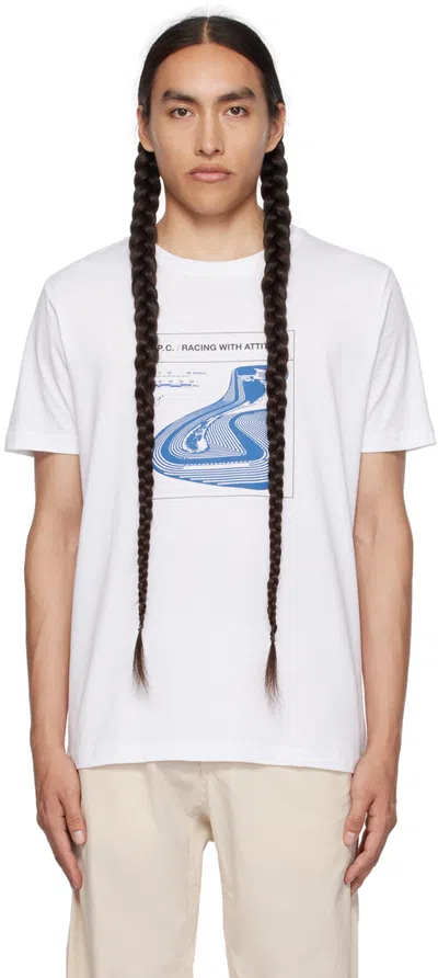 Apc Paul Graphic-print T-shirt In Blanc