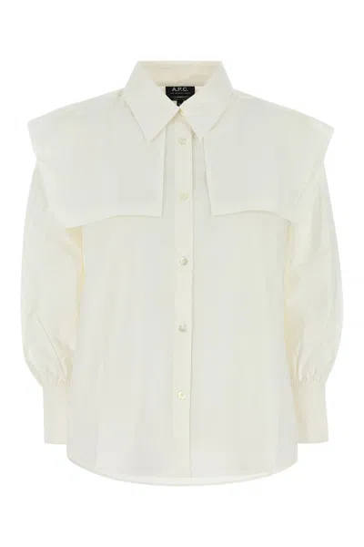 Apc A.p.c. White Poplin Ondine Shirt