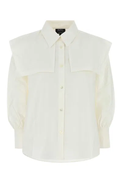 APC WHITE POPLIN ONDINE SHIRT