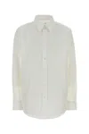 Apc White Poplin Shirt In Neutral