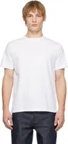 Apc White Standard 'a.p.c.' Brodée T-shirt In Aab White