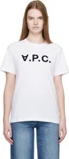 A.p.c. A. P.c. Flocked-logo Cotton T-shirt In White