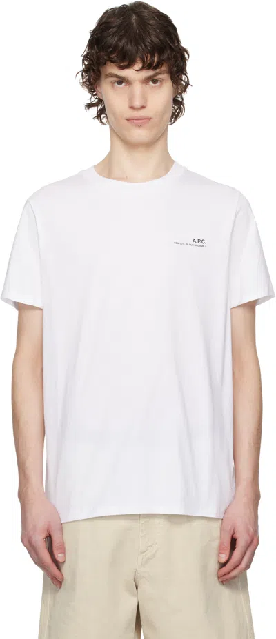Apc White Standard Item T-shirt In Tag White/black