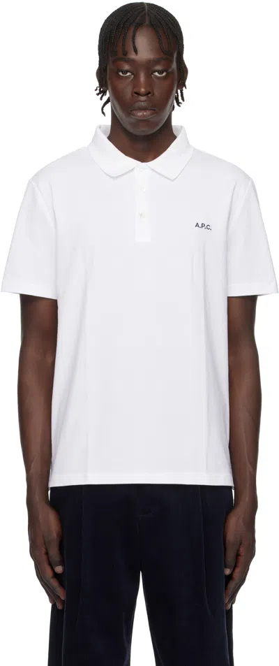 Apc White Standard Polo In Aab White