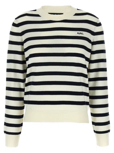 APC WHITE/BLUE JOSEPHA SWEATER
