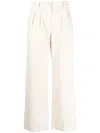 Apc Straight-leg Cotton Trousers In Neutrals