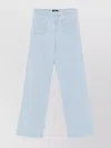 Apc Wide-leg Denim Trousers Patch Pockets