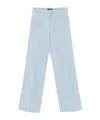 Apc Wide-leg Denim Trousers Patch Pockets In White