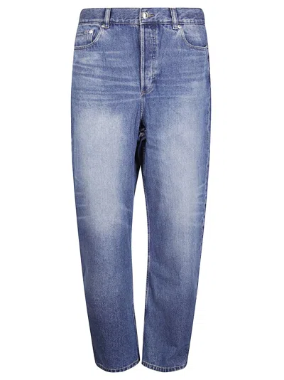 Apc A.p.c. Wide-leg Five-pocket Jeans In Blue