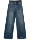 Apc A.p.c. Wide-leg High-waisted Denim Jeans In Blue