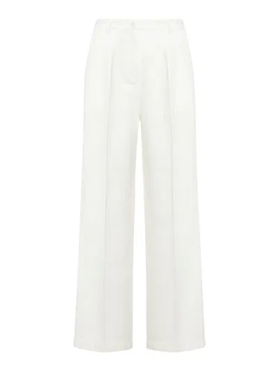 Apc High-rise Wide-leg Jeans In White
