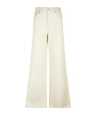 Apc A.p.c. Wide Leg Pants In White