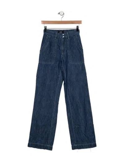 Pre-owned A.p.c. Wide Leg Pants In Blue