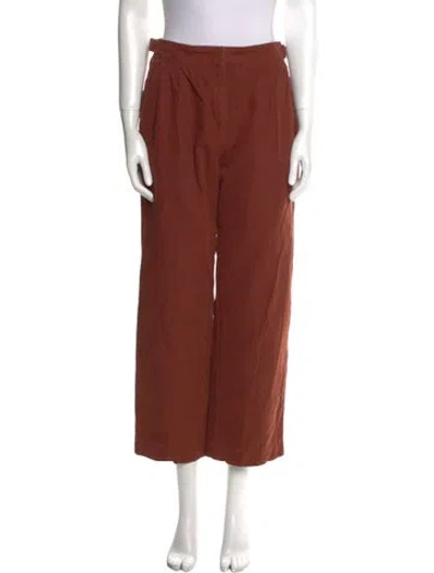 Pre-owned Apc Wide Leg Pants In Brown