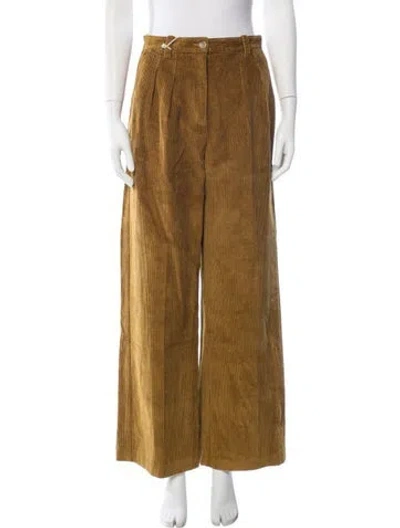 Pre-owned A.p.c. Wide Leg Pants In Brown