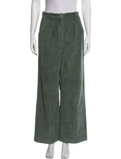 Pre-owned A.p.c. Wide Leg Pants In Green