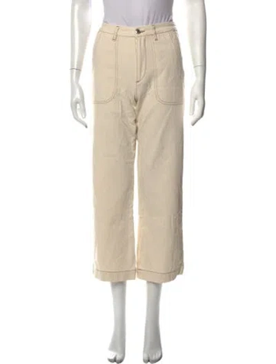 Pre-owned A.p.c. Wide Leg Pants In Neutrals