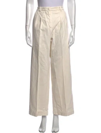 Pre-owned A.p.c. Wide Leg Pants In Neutrals