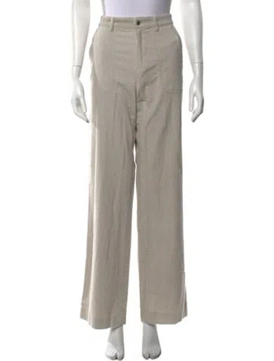 Pre-owned A.p.c. Wide Leg Pants In Neutrals