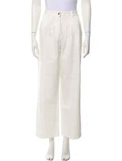 Pre-owned Apc Wide Leg Pants In White