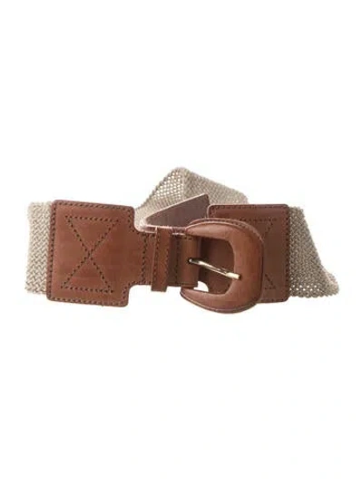 Pre-owned A.p.c. Wide Waist Belt In Brown/neutrals