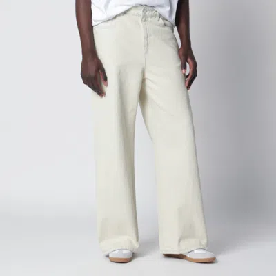 A.p.c. Wide-leg Light Blue Bleached Jeans In White