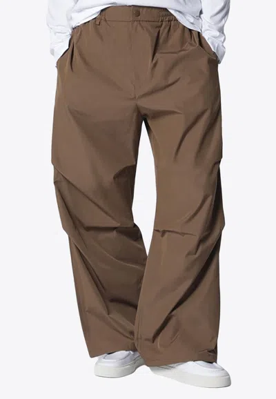 Apc Wide-leg Pants In Brown