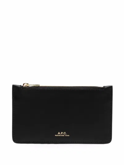 Apc A.p.c. Willow Black Leather Card Holder