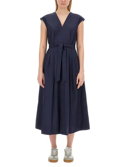 Apc A.p.c. "willow" Dress In Blue