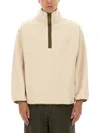 Apc Sweat Willy Shell-trimmed Fleece Half-zip Sweatshirt