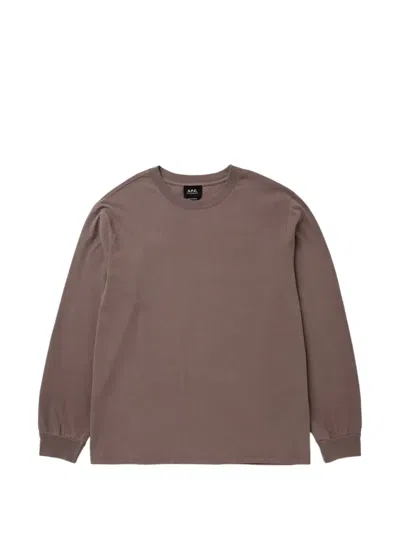 A.p.c. Winter 26 Long-sleeve T-shirt In Brown