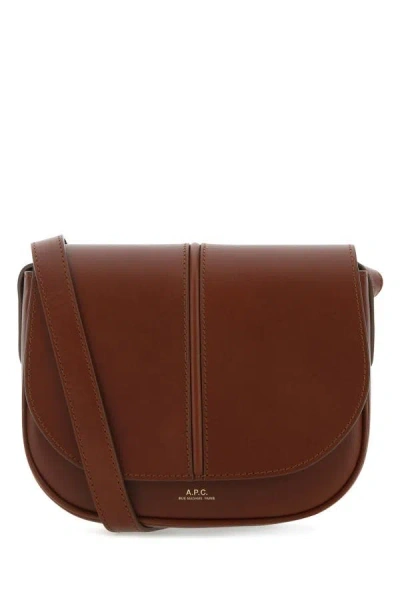 Apc A.p.c. Woman Brown Leather Betty Crossbody Bag