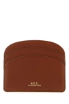 APC A.P.C. WOMAN BROWN LEATHER CARD HOLDER
