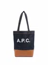Apc A.p.c Woman Fabric And Leather Tote Bag With Print