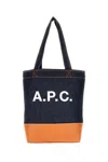 Apc A.p.c Woman Fabric And Leather Tote Bag With Print
