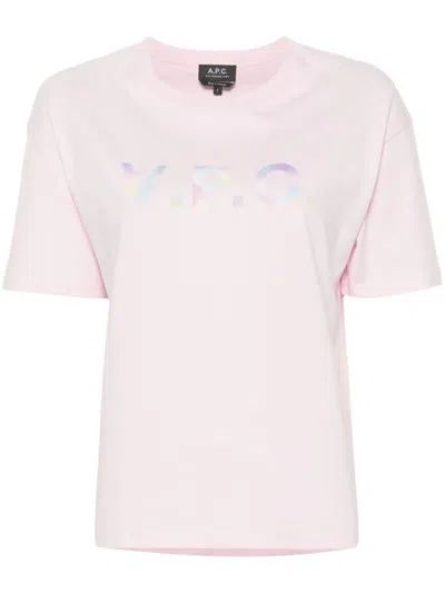 Apc A.p.c. Woman Pink T Shirt And Polo Cofdwf26379