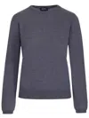 Apc Basic Pullover Knitwear Grey In Blue