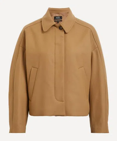 Apc A.p.c. Women's Becca Camel Wool-cashmere Jacket