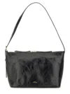 Apc A.p.c. Calfskin Shoulder Bag With Top Handle In Black
