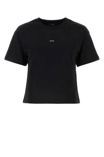 Apc A.p.c. Women Black Cotton T-shirt