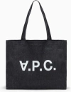Apc Blue Denim Daniela Shopping Bag In Purple
