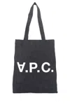 Apc Logo-print Denim Tote Bag In Blue