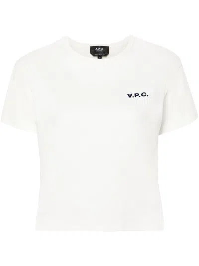 Apc A.p.c. Boxy Petit Vpc T-shirt Clothing In White