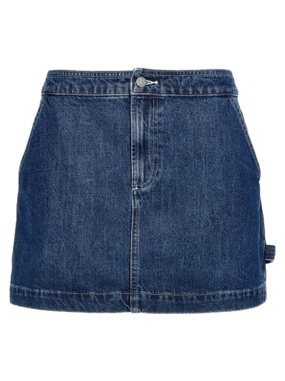 Apc A.p.c. Women's Christie Mini Skirt In Blue