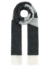 Apc A.p.c. Dark Grey Wool Blend Malo Scarf In Gray