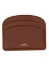 Apc A.p.c. Women Demi Lune Card Holder In Brown