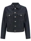 Apc Denim Dion Jacket Chest Pockets Tabs In Blue