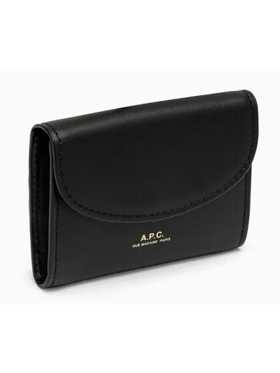 Apc Women's Genã¨ve Leather Card Holder In Black