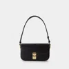 Apc Leather Shoulder Bag With Frontal Logo In Neutro